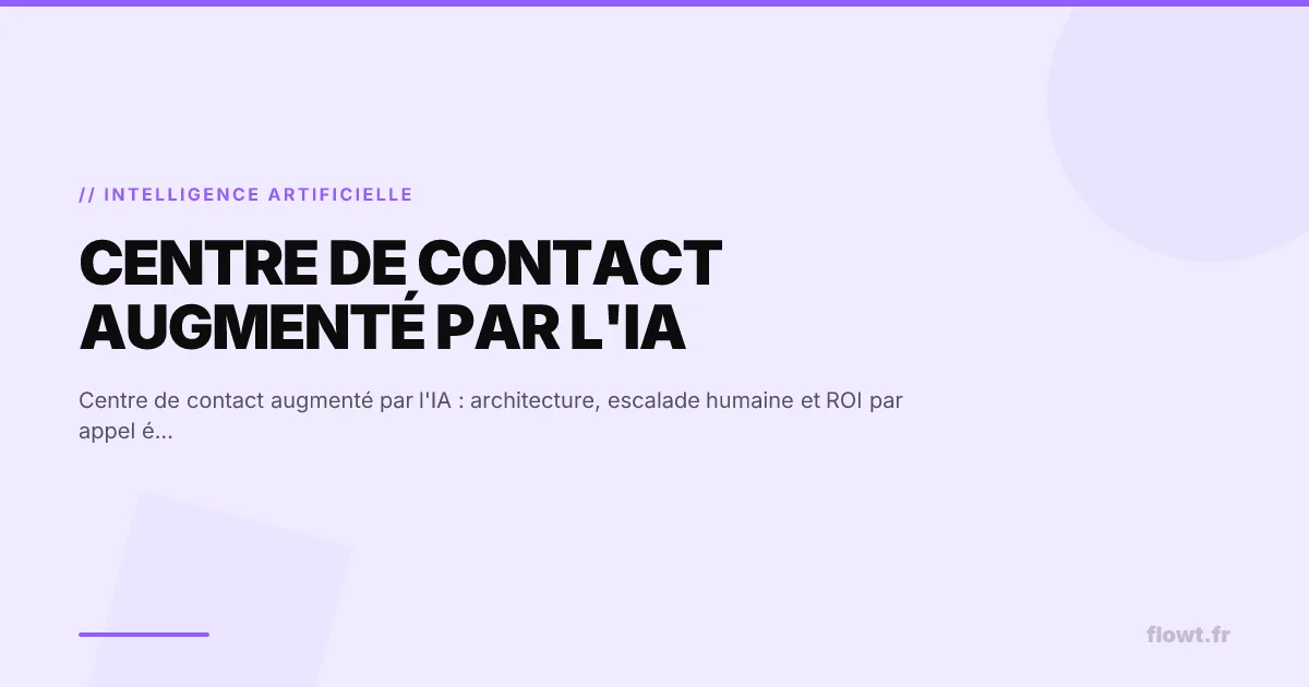 Centre de contact augmenté par IA : architecture, escalade, ROI
