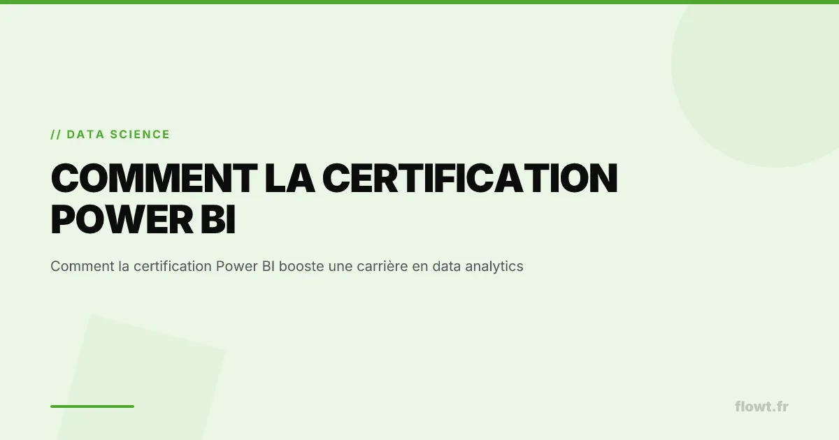 Comment la certification Power BI booste une carrière en data analytics