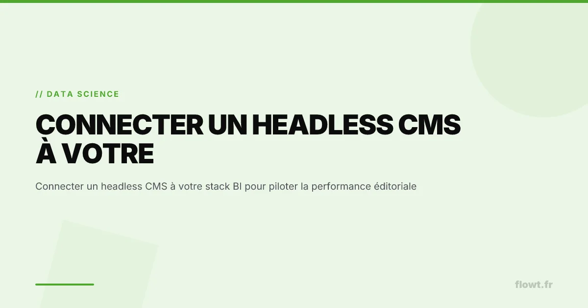 Connecter un headless CMS à votre stack BI pour piloter la performance éditoriale