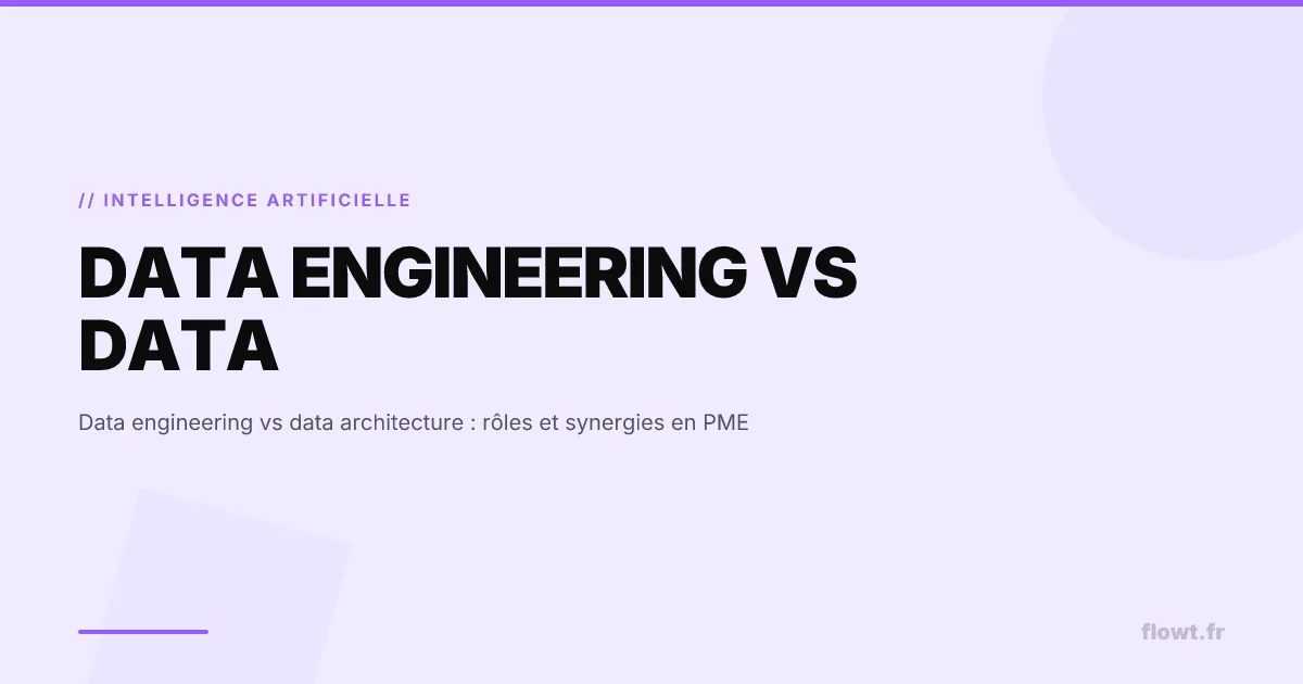Data engineering vs data architecture : rôles et synergies en PME