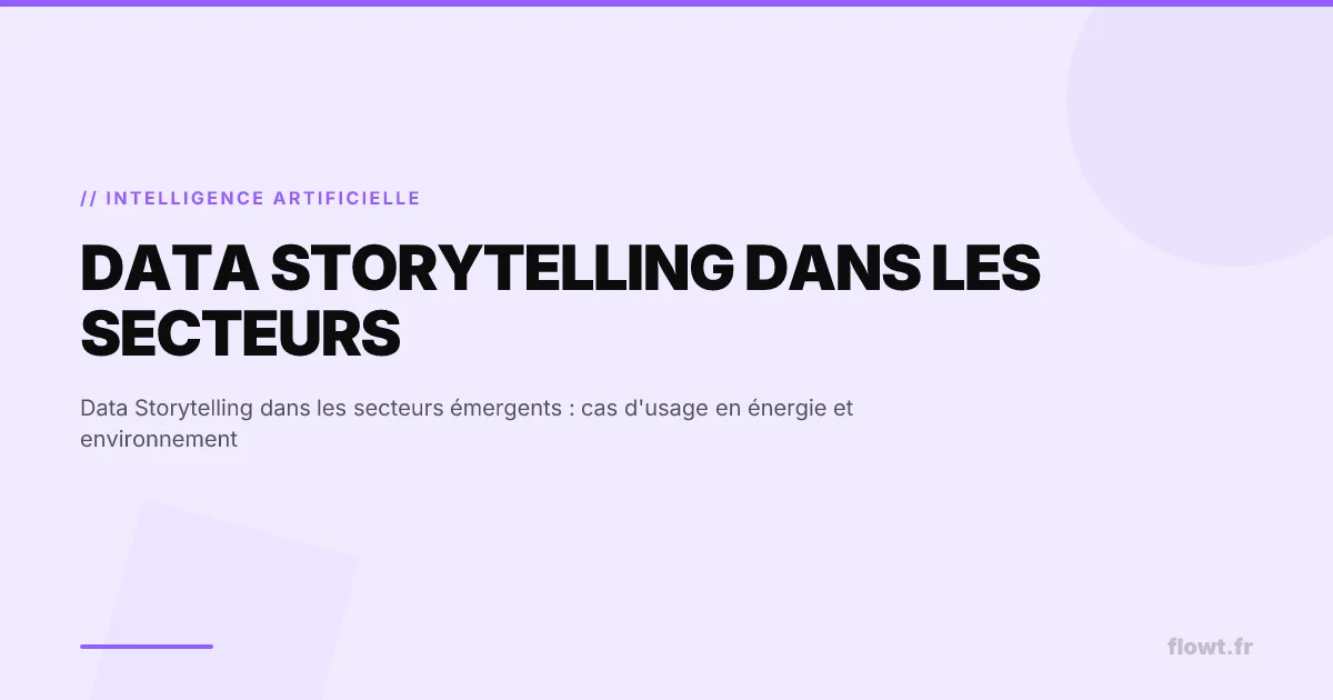 Data Storytelling dans les secteurs émergents : cas d'usage en énergie et environnement
