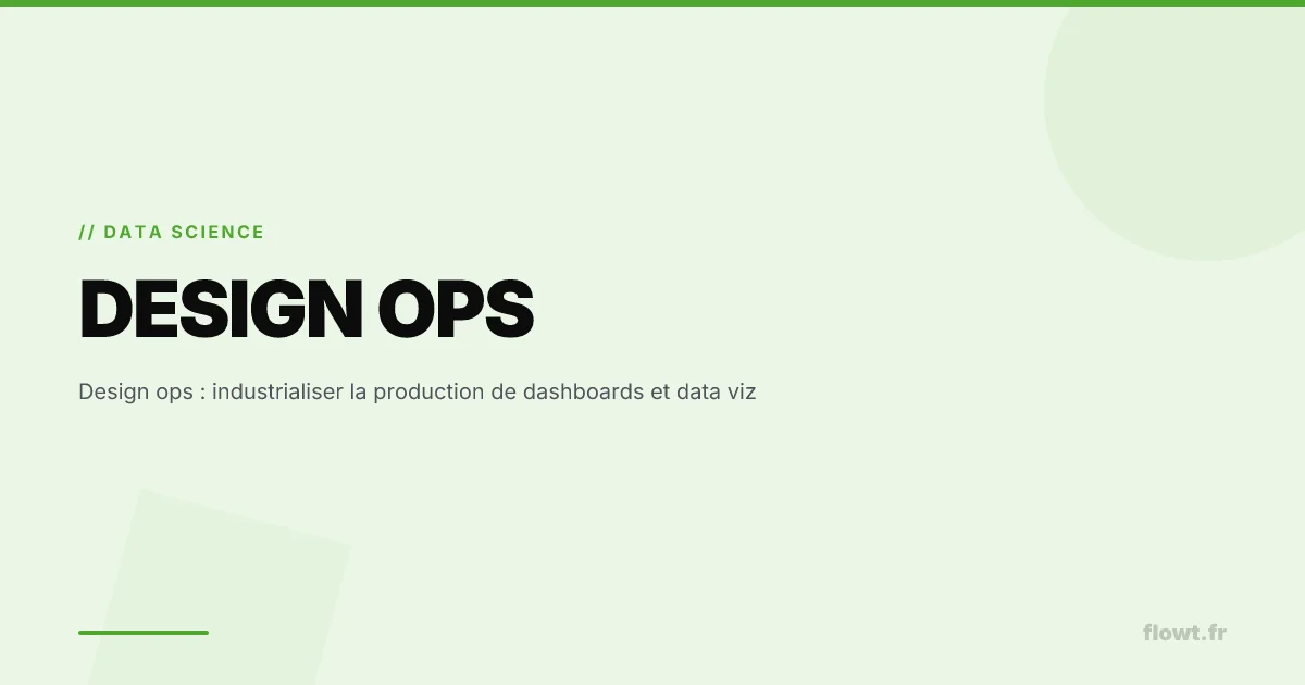 Design ops : industrialiser la production de dashboards et data viz