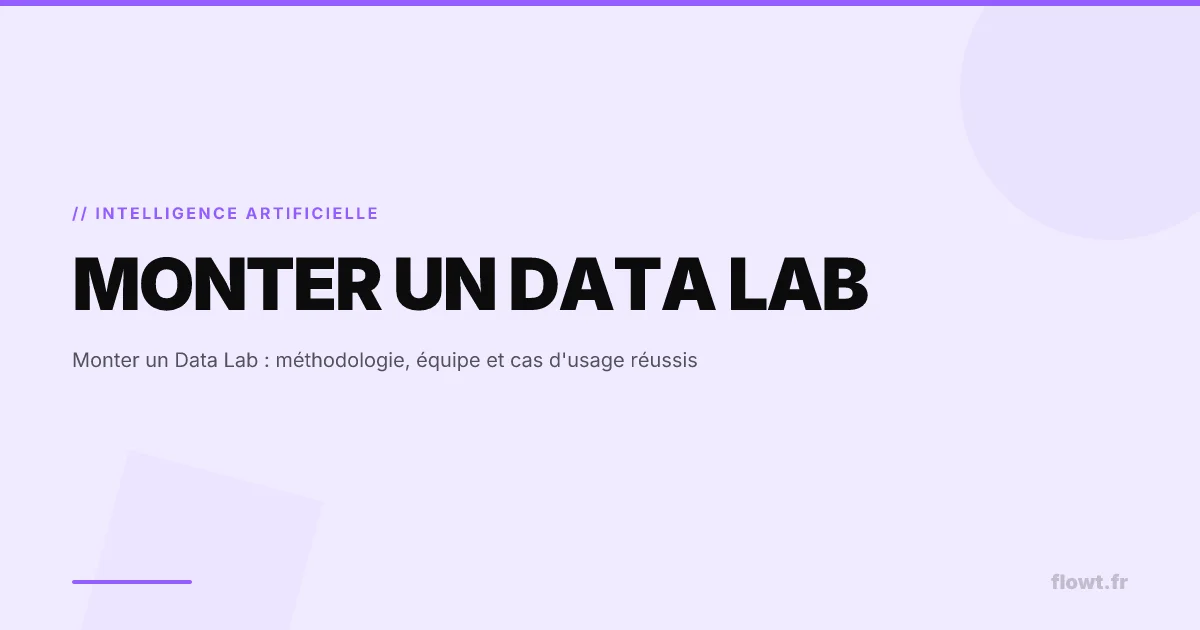 Monter un Data Lab : méthodologie, équipe et cas d'usage réussis